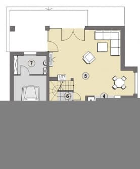 Rzut projektu Portofino - Parter