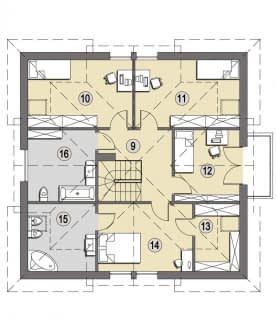 Rzut projektu Portofino - Poddasze