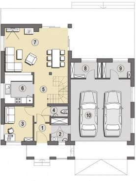 Rzut projektu Valldemossa B - Parter