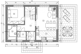 Rzut projektu domek Lipowy (020 ET) - Rzut parteru