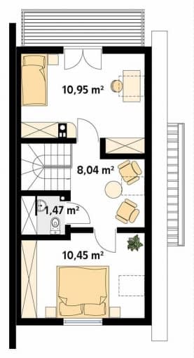 Rzut projektu Miś dr-ST (DR-ST) - poddasze