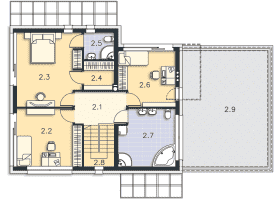 Rzut projektu Belfast II (DCP268a) - Piętro