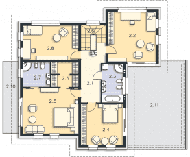 Rzut projektu Brisbane (DCP262) - Piętro