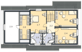 Rzut projektu Montreux (DCP276) - Poddasze