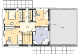 Rzut projektu Belfast III (DCP268b) - Piętro