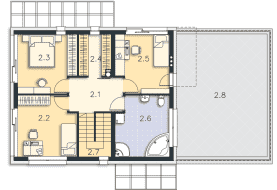 Rzut projektu Belfast IV (DCP268c) - Piętro