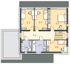 Rzut projektu Carrara (DCP332) - Piętro