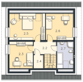 Rzut projektu Meribel (DCP327) - Poddasze