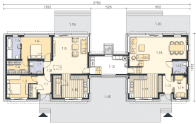 Rzut projektu Odense (DCP322) - Parter