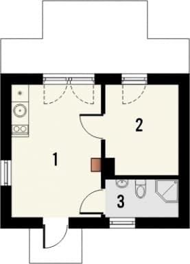 Rzut projektu Domek 10 - Parter