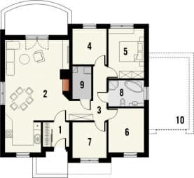 Rzut projektu Figaro - Parter