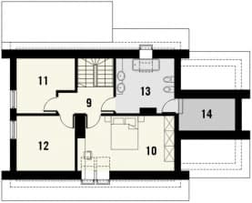 Rzut projektu Madras z garażem - Piętro