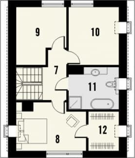 Rzut projektu Studio 19 - Piętro