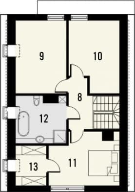 Rzut projektu Studio 63 - Piętro