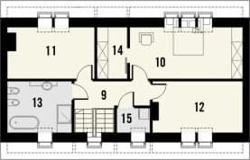 Rzut projektu Studio 71 - Piętro