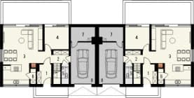 Rzut projektu Studio 72 2L - Parter