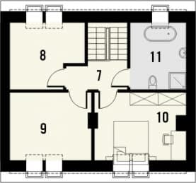 Rzut projektu Studio 82 - Piętro