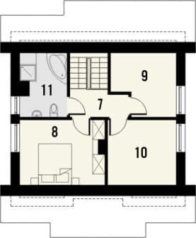 Rzut projektu Werbena - Piętro