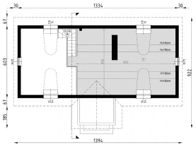 Rzut projektu D215 - Poddasze