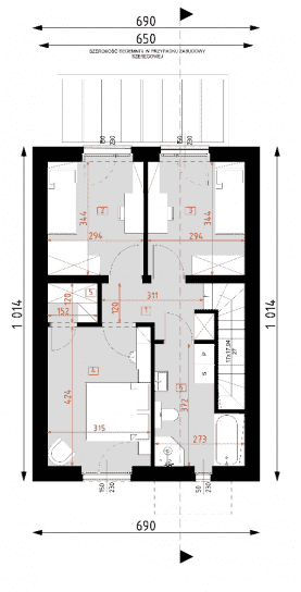 Rzut projektu D348 - WT2021 - Piętro