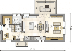 Rzut projektu S-GL 1350 Happy Home - Parter