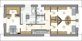 Rzut projektu S-GL 1350 Happy Home - Poddasze