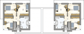 Rzut projektu S-GL 718 Piccolo Duo - Piętro