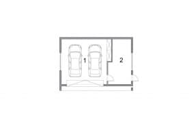 Rzut projektu BK-24 GARAŻ - Rzut