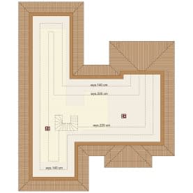 Rzut projektu Domena 113 B - Rzut poddasza