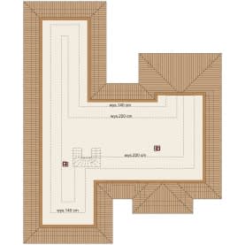 Rzut projektu Domena 117 B - Rzut poddasza
