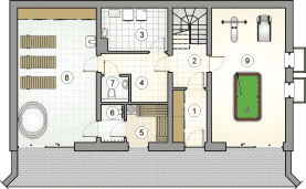 Rzut projektu S-GL 1647 Olimpia Plus IV - Piwnica