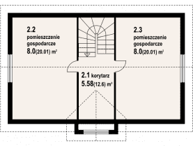 Rzut projektu garaż G 2 (02) - Poddasze