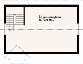 Rzut projektu garaż G 2 (03) - Poddasze