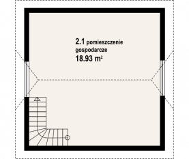 Rzut projektu garaż G 2 (04) - Poddasze