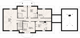 Rzut projektu gdów nowy gx - Poddasze