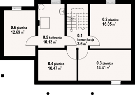 Rzut projektu oleśnica 9 - Piwnica