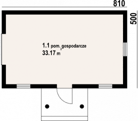 Rzut projektu budynek gospodarczy bg-1 - Parter