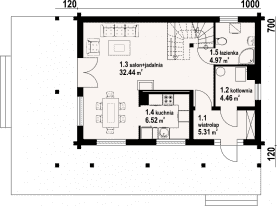 Rzut projektu świdnica dw 7a - Parter