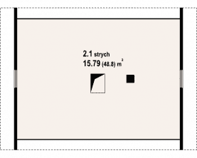 Rzut projektu budynek gospodarczy mazurski 1 gpm 1 - Poddasze