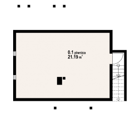 Rzut projektu hoczew mała 9 dws - Piwnica