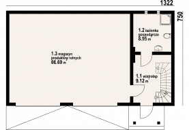 Rzut projektu budynek gospodarczy bg-2 - Parter