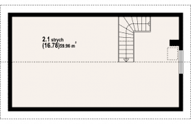 Rzut projektu G2-07 - Poddasze