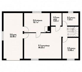 Rzut projektu milicz 61 dw - Piwnica