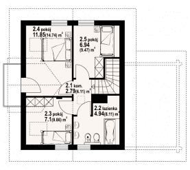 Rzut projektu grabów dwg 3 - Poddasze