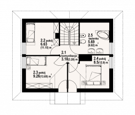 Rzut projektu jaworzynka mała dw - Poddasze