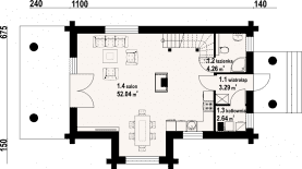 Rzut projektu rytowo 3 dwk - Parter