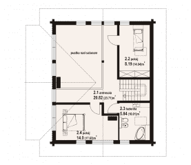 Rzut projektu tomaszewo średnie dw - Poddasze
