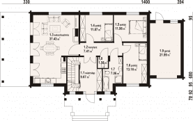 Rzut projektu chmielów dw 19 - Parter