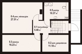 Rzut projektu lucin dw - Piwnica