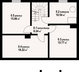 Rzut projektu olesno 59 dws - Piwnica